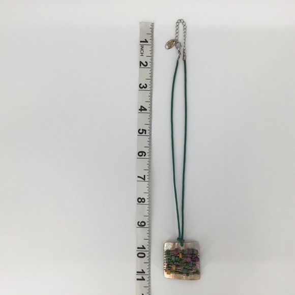 Beaded Mother-of-Pearl Fixed Pendant Necklace - Picture 14 of 16